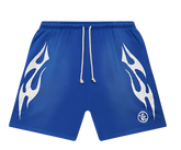 Hellstar Flame Shorts Blue/White